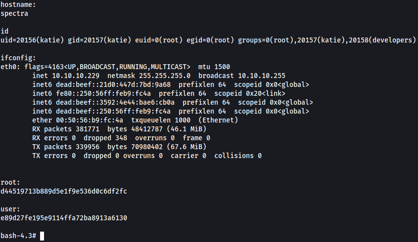 Rooted spectra from HTB.